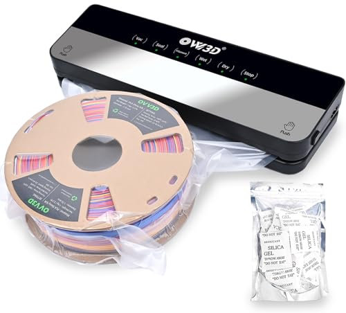 OVV3D Filament-Aufbewahrungsbeutel mit Vakuumiermaschine, 3D-Drucker-Filament-Aufbewahrungsbeutel, 30 Stück, vakuumversiegeltes Set mit 30 Trockenmitteln, perfekt für 3D-Filamentaufbewahrung oder