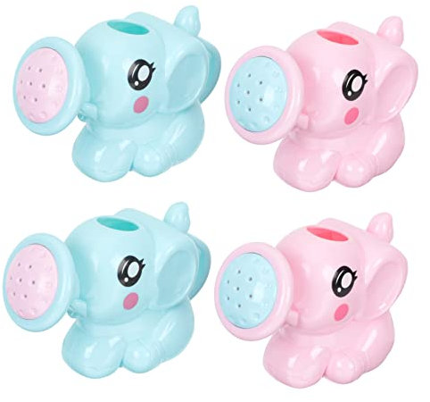 BESTonZON Juguetes para La Hora del Baño Juego de 4 Juguetes de Baño con Forma de Elefante