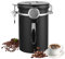 Lata de café hermética de acero inoxidable de 1,8 l, lata de café al vacío, recipiente de granos de café, con cuchara de acero inoxidable y función de ahorro de tiempo, para té, nueces, cacao