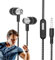 Auriculares de teléfono con cable - Auriculares con cable con micrófono, ajuste cómodo | Auriculares de cuerda portátiles para llamadas, auriculares con cable in-ear con sonido estéreo de alta
