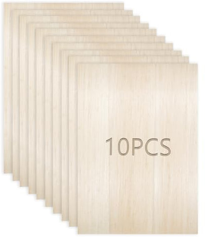 Paquete de 10 hojas de madera de balsa, 400 x 300 x 2 mm, tablero de madera de balsa para decoración del hogar, artes, proyectos de manualidades, modelo de carpintería, pintura y grabado (400 x 300 x