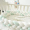 Knoten Kissen Geflochten, Knotenkissen, Zierkissen Aesthetic Sofakissen aus Teddysamt, Kissen Knotent, Bett Deko Kissen Runden für Kind Schlafzimmer (J 3 Meter)
