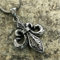 Collier Pendentif Fleur de lys en Acier Inoxydable pour Homme