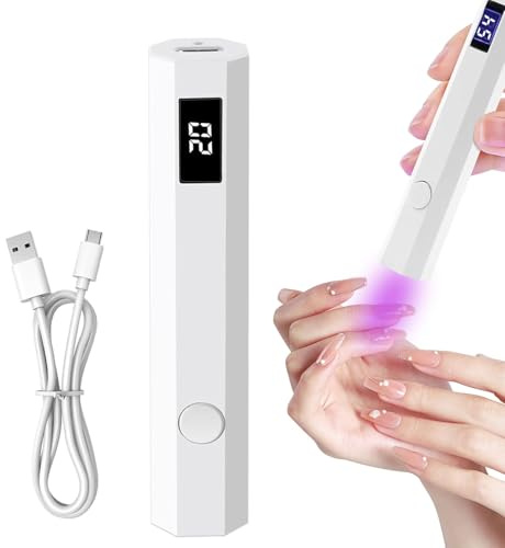 ONGNIUU Lampe UV Ongles Gel Portable, Lampe UV Ongles Gel, Mini Lampe UV Ongles pour Ongles Autocollants Adhesif, Lampe UV Compacte pour Ongles, pour Capsule Ongle Colle faux Ongles Gel Ongle