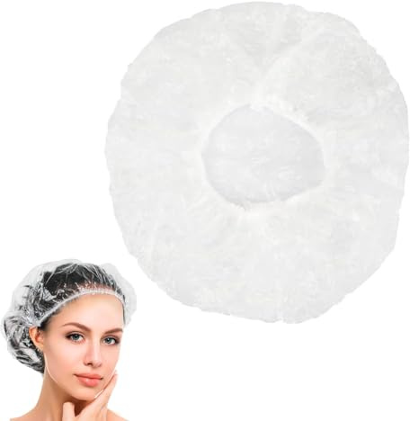 CABLEPELADO - Gorros de Ducha Desechables (Pack 100) | Gorro Impermeable de Plástico PE Transparente | Para Estética, SPA, Hotel y Peluquería | Talla Única Elástica