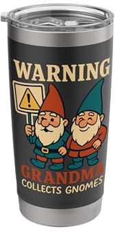 Garden Gnome Grandma Quirky Gnomecore Whimsical Gardening Stainless Steel Insulated Tumbler