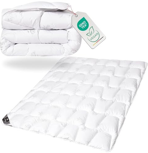 sei Design Winter Bettdecke 200x220 cm Mikrofaser Decke SWAN - Luxuriöse Steppdecke Atmungsaktiv & waschbar - warme Ganzjahresdecke Winterdecke für Allergiker Öko-Tex 200 x 220 cm