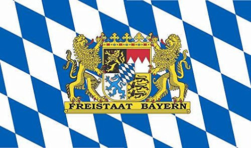 U24 Aufkleber Freistaat Bayern Flagge Fahne 30 x 20 cm Autoaufkleber Sticker