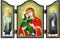 NKlaus 1447 GM von Wladimir christliche Ikone Triptychon Vladimirskaja Bogorodica