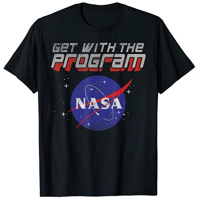 NASA Get With The Program Logo Graphic T-Shirt