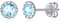 ChicSilver 925 Silber Birthstone Ohrstecker März Birthstone Ohrringe für Frauen kleine Ohrstecker mit hellblauen Steinen 925 Sterling Silber Boho Schmuck
