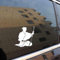 Stukk Stickers Sitting Samurai On Knee with Sword Fun Window Bumper Vinyl Sticker 12.7CMx13.3CM - White