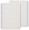RETTACY Graph Paper Notizbuch, 2er-Pack, B5 Spiralraster, Notizbuch mit 160 Seiten pro Packung, 19,3 cm × 25,4 cm, mittlere Größe, 100 g/m² dickes Papier, flexibler Kunststoffeinband, für Studenten,