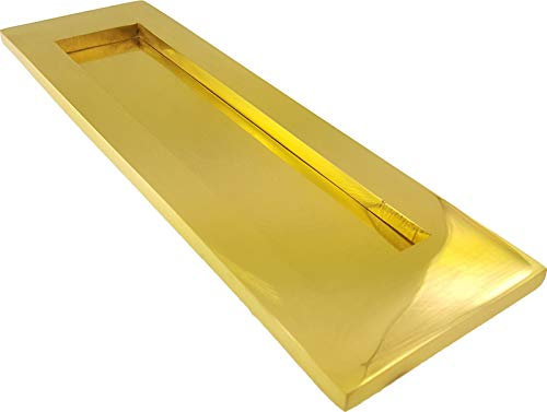 D&H™ 10 x 3 Inch 252mm x 75mm Victorian Letter Box Cover Plate Polished Brass