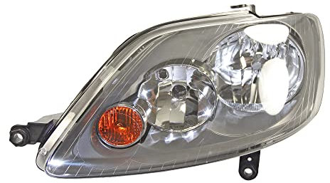 BESTPRICE 1x Hauptscheinwerfer vorne links H7 mit glasklarer Streuscheibe Frontscheinwerfer mit Stellmotor für Leuchtweiteregulierung, Kompatibel mit VW GOLF PLUS V (5M1, 521)