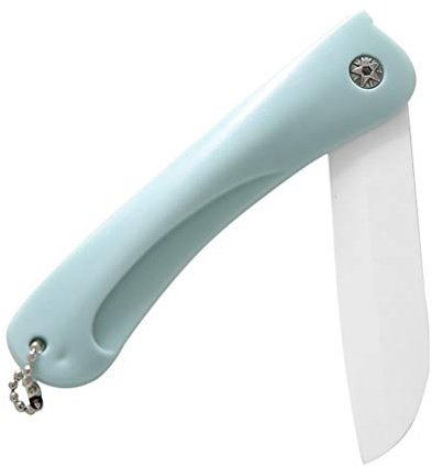 Akemaio Cuchillo cerámica de la Fruta Plegable del Cuchillo de pelado de la Fruta portátil Domésticos de Cocina con Antideslizante de la manija