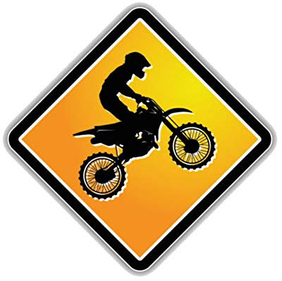SUIFENG Aufkleber 13Cm X 13Cm Interessante Motocross Sign PVC Fensterdekoration Autoaufkleber