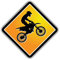 SUIFENG Aufkleber 13Cm X 13Cm Interessante Motocross Sign PVC Fensterdekoration Autoaufkleber