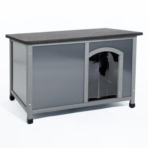 FeelGoodUK Dog Kennel Twin Wall Plastic Panels Easy Clean Rain and Wind Protector Extra Large Dog Kennel