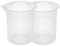 Kitchen Lab - Vaso medidor, plástico transparente, 200 ml, 2 unidades