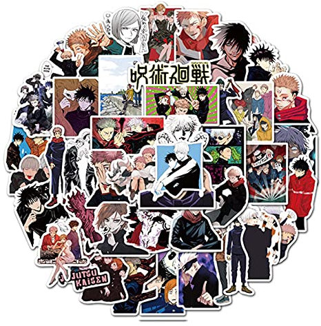 ALTcompluser 50 Stück Jujutsu Kaisen Aufkleber, Japan Anime Ryomensukuna Aufkleber DIY Dekoration Laptop Snowboard Telefon Wasserflasche Gepäck für Erwachsene Mädchen Jungen (Multi-1)