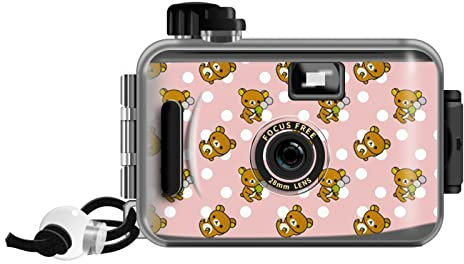 HOJO Appareil photo jetable à usage unique/réutilisable 35 mm, image unique, étanche à 5 m, appareil photo de style rétro (ours, basique)