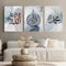 HMDKHI Islamische Wandbilder, Arabische Kalligraphie Islamische Poster Leinwand Drucke Wohnzimmer bilder Modern Wanddeko Bilder (3pcs-50x70cm- Kein Rahmen, abstract blue)