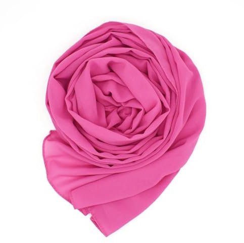 WANSSY® moderner Chiffonschal lang Schal Stola Tuch für Hochzeit Abendkleid in verschiedenen Farben Größe L (Magenta)