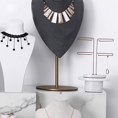 Schmuckständer, Schmuck-Organizer, Halskette, Schmuck, Display, Ohrring, Gold- und Marmor-Ständer