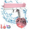 Pistolet a Eau électrique, Pistolet à Eau Automatique, Fortement étanche à l'air, Deux compartiments à eau remplaçables, Batterie rechargeable par USB, Pour jeux d eau,l'été, Piscine,Plage (Rose)
