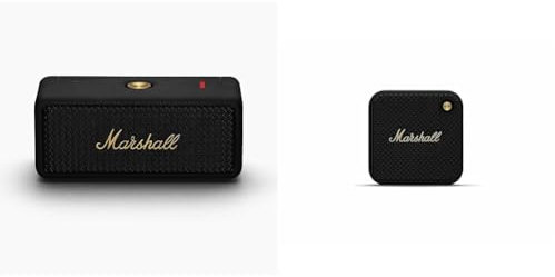 Marshall Emberton II Bluetooth Altoparlante Portatile, Senza fili Casse, Suono a 360 gradi & Willen Altoparlanti Bluetooth Wireless 15 Ore di Riproduzione IP67 Impermeabile