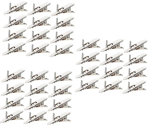 EXCEART Pinces MéTalliques DéCoratives en Argent pour DéCorations De NoëL - 3 Pièces Mini Pinces Multifonctionnelles pour Sapin Et Couronnes