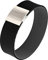 Power Ionics Turmalin Silikon Armband Herren Unisex Sportarmband für Energieausgleich, Black/Gray Silicone Band, 13 cm - 21 cm, Silver Buckle