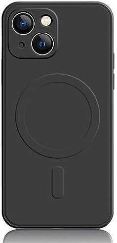 Mixroom - Custodia Cover per iPhone 14 in TPU Silicone Morbido Compatibile con MagSafe Accessori con Cerchio Magnetico Integrato Nero