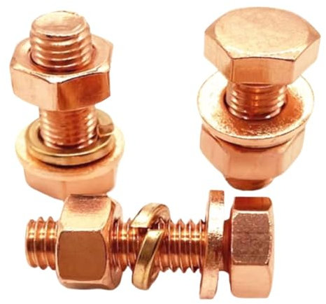 Foyoram Vite esagonale M3-M16 T2 in rame puro, disco dado, bullone conduttivo in rame rosso (M8 2set, 16 mm)
