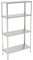 Relaxdays Scaffale in Acciaio Zincato, 150x75x30 cm, con 4 Ripiani ad Alta Portata 160 kg, per Garage e Cantina, Argento