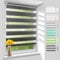 Homland Doppelrollo Klemmfix ohne Bohren B90 x H120 cm(Stoffbreite 85cm) Anthrazit, Duo Rollo, Rollo Klemmrollos lichtdurchlässig & verdunkelnd, Verstellbar Fensterrollo Sonnenschutz
