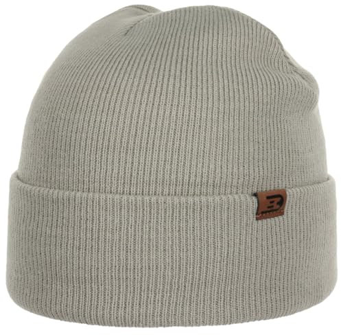 CapUniverse Wind Beanie Umschlagmütze Strickmütze Herren Ganzjährig hellgrau One Size