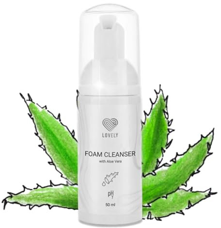 LOVELY Wimpernshampoo für Wimpernverlängerung - Aloe Vera Duft 50ml | ölfreier Schaumreiniger für Wimpern | sanfter Reiniger für Wimpern & Gesicht | Make-up Entferner Shampoo für Lash Extensions