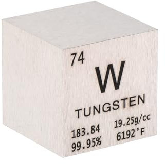 PATIKIL Wolframwürfel Metallelement Hochdichter Block Reines Periodensystem Element Würfel Magnesiumblock für Elementsammlungen Lehrerlabor Wissenschaftliches Experiment, 1 Zoll