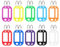 BAVALIN 20 Pièces Étiquettes avec Porte Clé - Étiquettes de Clé en Plastique Porte Clés Couleur Inscriptibles Porte Clef Couleur en 10 Couleurs Pour Bagage, Animaux de Compagnie, Clés USB