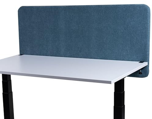 FIX 2 PLACE Akustik Trennwand & Sichtschutz für Büros 160x65cm Teal Green, Premium Stoff, Trennwand zur Lärmreduzierung und Privatsphäre Schreibtisch Schallschutz, Leicht zu Montieren
