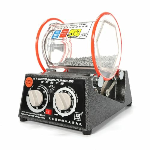 3Kg Tumbler Jewelry Polisher Mini Jewellery Tumbler Polisher Rotary Tumbler Polisher Jewelry Polishing Machine with Polishing Bead for Rock Stone Coins Jewelry