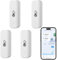 Termometro Igrumetro Smart,Sensore di temperatura e umidità interno con doppia modalità WiFi e Bluetooth,Monitor di temperatura ambiente con app,Archiviazione dati per casa,serra,garage e cantina.4PCS