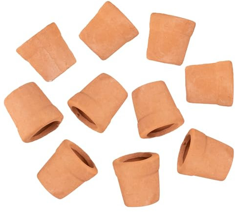 AUEAR, 10 Pack Fairy Garden Mini Clay Pots Small Flower Pot Terra Cotta Pots for Indoor Outdoor Crafts 0.8x0.7