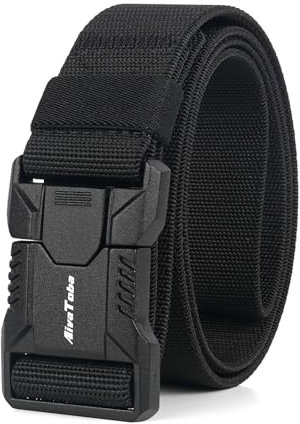 AivaToba Taktischer Gürtel Herren mit Schnellverschluss - Arbeitsgürtel für Feuerwehr & Outdoor, 3,8 cm Arbeitsgürtel Herren, Robust für Militär und Arbeitshosen Männer (125cm(Taille 95cm-105cm))