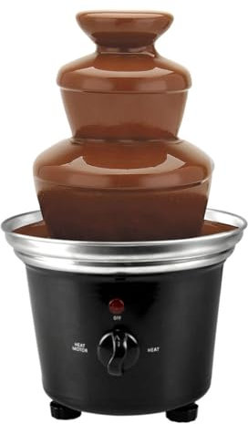ambiano Schokobrunnen Edelstahl Schokoladenbrunnen 70-90 W mit Schmelzfunktion Kaskaden Schokofontäne 0,5 Liter optimaler Fluss der Schokolade mit Warmhaltefunktion