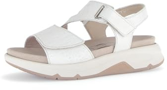 Gabor Damen Low-Top Sneaker, Frauen Halbschuhe,schnürschuhe,schnürer,straßenschuhe,Strassenschuhe,Sportschuhe,Bianco/ORO,40 EU / 6.5 UK