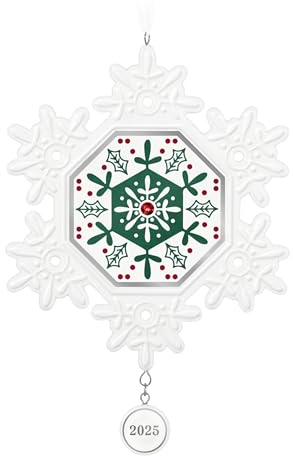 Hallmark Keepsake Christmas Ornament 2025, Snowflake 2025, Porcelain, Snowflake Gifts