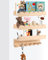 Rainmae Bücherregal Kinder, 40cm 3er-Set, Regal Kinderzimmer, Wandregal Kinderzimmermit Holzhaken ideal für Bücher und Spielzeug,Montessori Regal 100% Holz